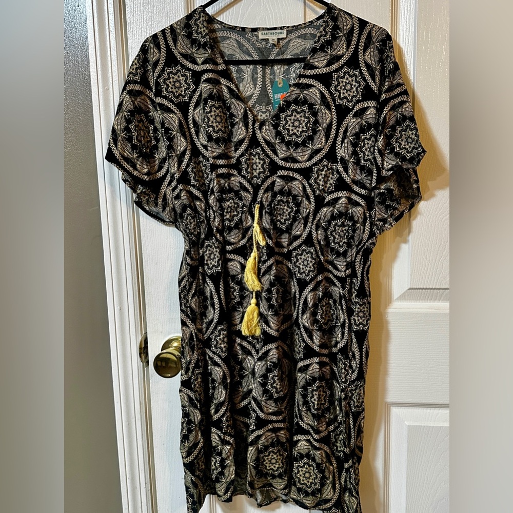 Black and Cream Patterned Dress